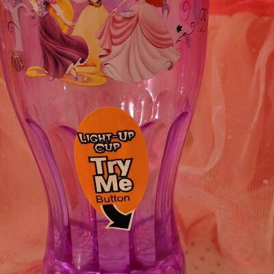 Lot 270: (3) Halloween Tutu Trick or Treat Buckets, Light Up Princess Cups, Straws and Cookie Cutters