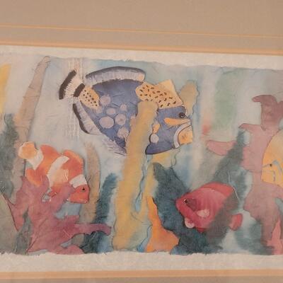 Lot 275: 12" Ã— 24" Fish Artwork