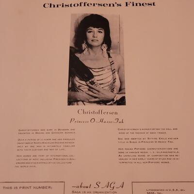 Lot 277: Chritoffersen Vintage Princess O. Hazee-Tah Print