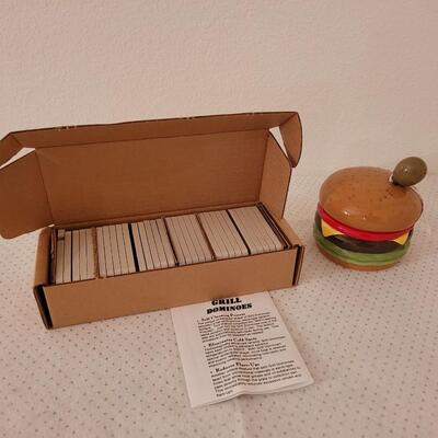 Lot 295: BBQ Grill Dominos & Burger Dip Dish