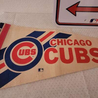 Lot 309:  Cubs Park Sign and Pennant