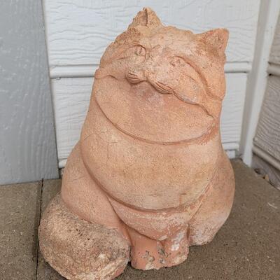 Lot 326: Sandstone Cat Statue 