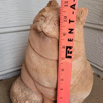 Lot 326: Sandstone Cat Statue 