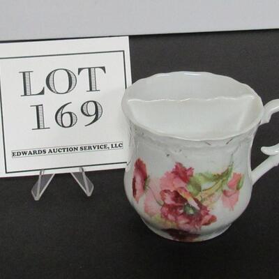 Old Mustache Cup With Pink Floral Design, Germany, Read Description