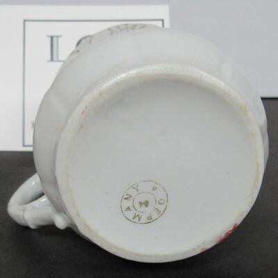 Old Mustache Cup With Pink Floral Design, Germany, Read Description
