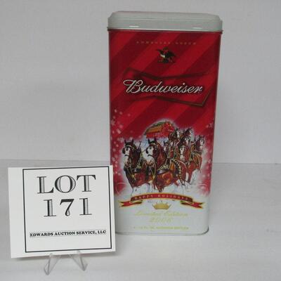Nice Budweiser Tin With Clysdales, Clean, Tall