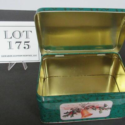Santa Curved Top Small Tin, Modern
