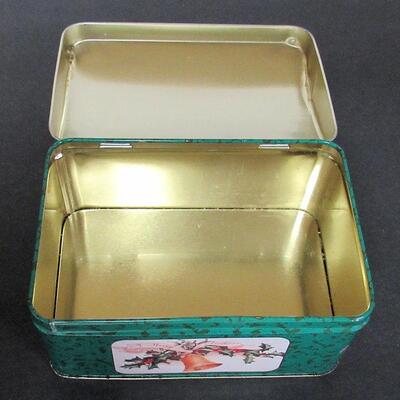 Santa Curved Top Small Tin, Modern