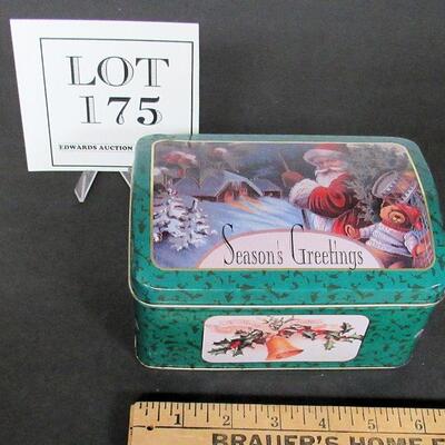 Santa Curved Top Small Tin, Modern