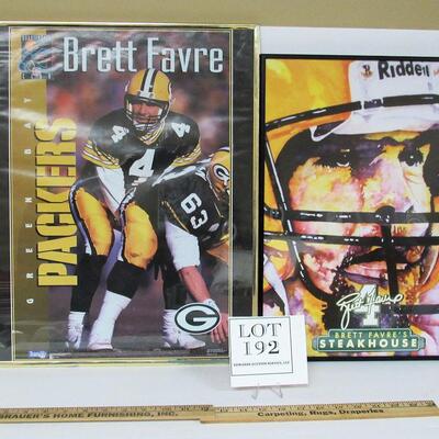 Bret Favre Poster and Bret Favre Steak House Framed Poster