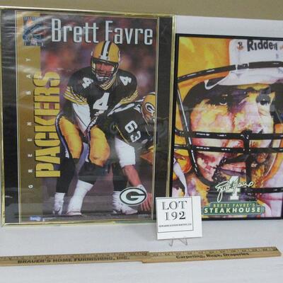 Bret Favre Poster and Bret Favre Steak House Framed Poster