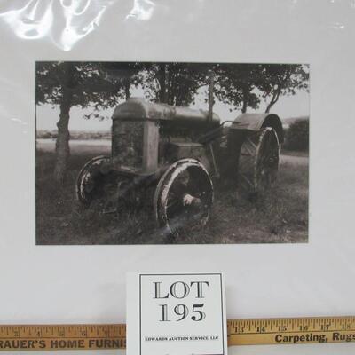 Nice Tractor Photograph in Matting, No Frame