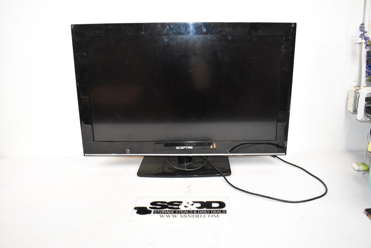 Sceptre 32" TV Used, turns on, stand is cracked, wobbles