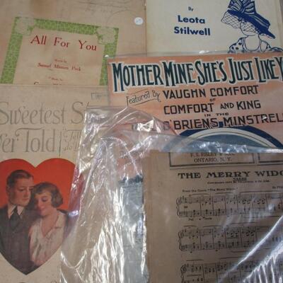 Lot 1 - Vintage Sheet Music