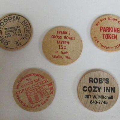Lot of Wooden Nickels