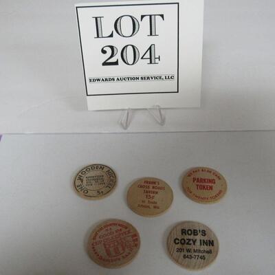 Lot of Wooden Nickels