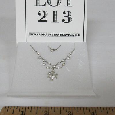 Pretty Vintage Sterling Rhinestone Necklace - Read description