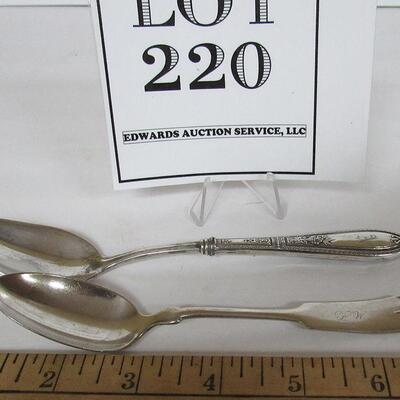 Holmes & Edwards Inlaid Sterling Spoon, Webster Sterling Handle Jelly Spoon Mayflower 1934