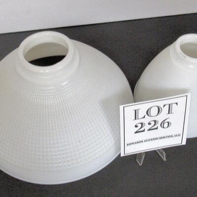 2 Viintage Corning Milk Glass Lamp Shades