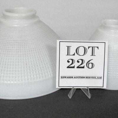 2 Viintage Corning Milk Glass Lamp Shades