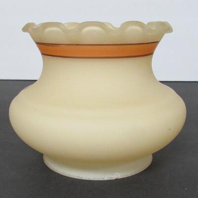 3 Vintage Glass Lamp Shades