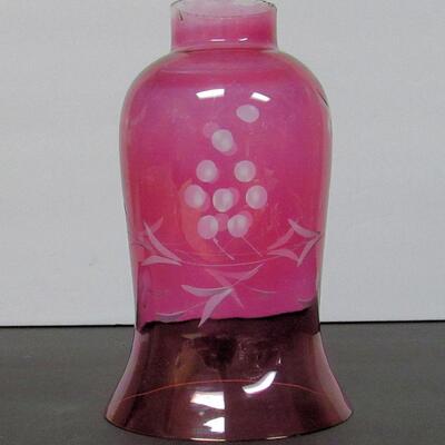 3 Vintage Glass Lamp Shades