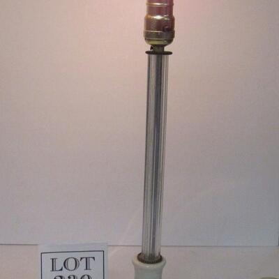 Vintage Tall Lamp With Glass Stem 