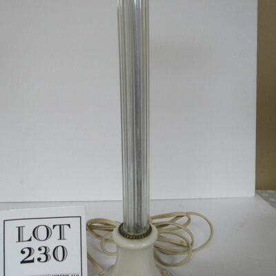 Vintage Tall Lamp With Glass Stem 