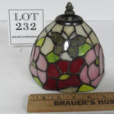 Butterfly Design Stained Leaded Glass Lamp Shade