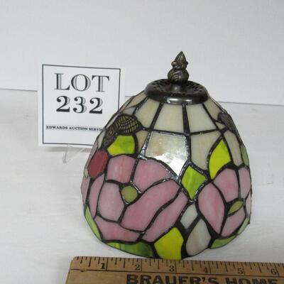 Butterfly Design Stained Leaded Glass Lamp Shade