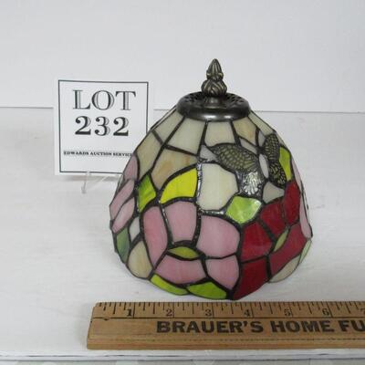 Butterfly Design Stained Leaded Glass Lamp Shade