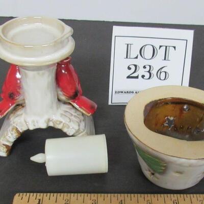 Cardinals Candle Lamp, Battery Op Candle Inside