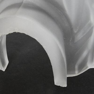 Matching Pair Good Quality Satin Glass Lamp Shades, Art Deco