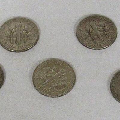 7 Old Silver Roosevelt Dimes, Read Description