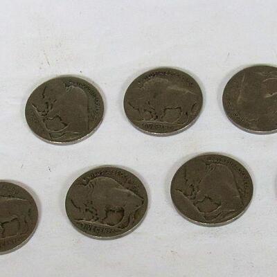 9 Buffalo Nickels No Dates for Crafting