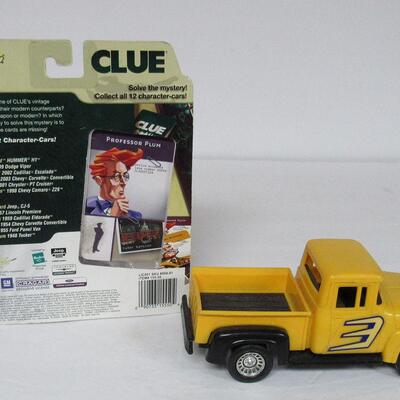 Johnny Lightning Clue Car and 1956 Ford Pick-up Truck Plastic, Strombecker USA