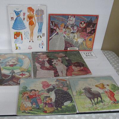 Vintage Childs Puzzles and Coca Cola Betty Paper Dolls