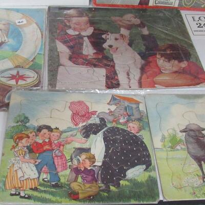 Vintage Childs Puzzles and Coca Cola Betty Paper Dolls