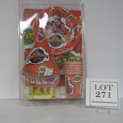 Older Unopened Pack of The Flintstones Party Accessories, Napkins, Plates, Blow Outs, More
