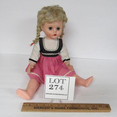 Vintage Girl Doll, Only Marked A E