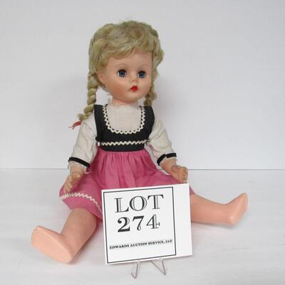 Vintage Girl Doll, Only Marked A E