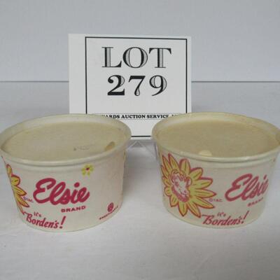 Vintage Bordens Ice Cream Cups With Covers