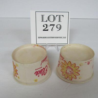 Vintage Bordens Ice Cream Cups With Covers