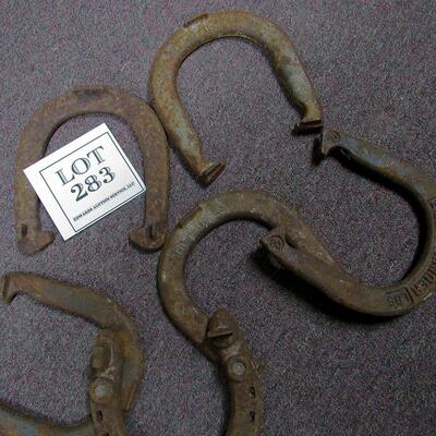 6 Large Heavy Old Horse Shoes