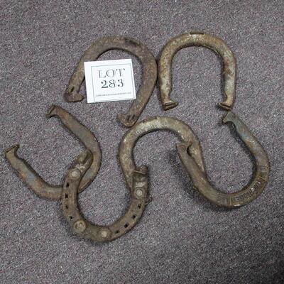 6 Large Heavy Old Horse Shoes