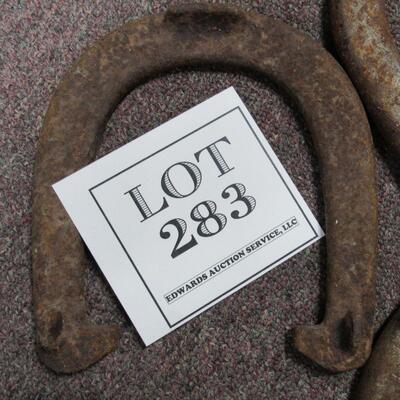 6 Large Heavy Old Horse Shoes