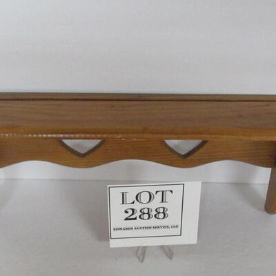 Small Wall Shelf With Heart Cutouts and Key Holders, Plate Groove