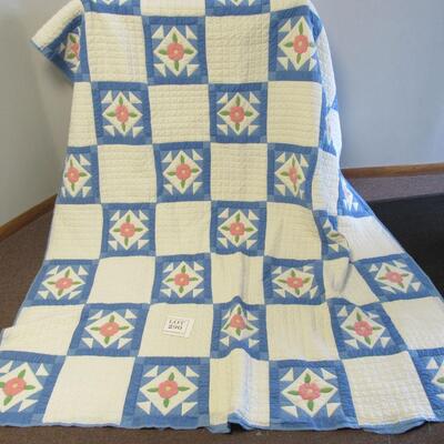 Nice Part Hand Sewn Part Machine Sewn Quilt 70" x 80"