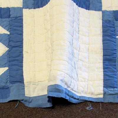Nice Part Hand Sewn Part Machine Sewn Quilt 70" x 80"