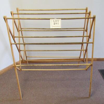 Vintage Wood Hang Dry Clothes Dryer With Rid-Jid Space Saver Advertising On Side